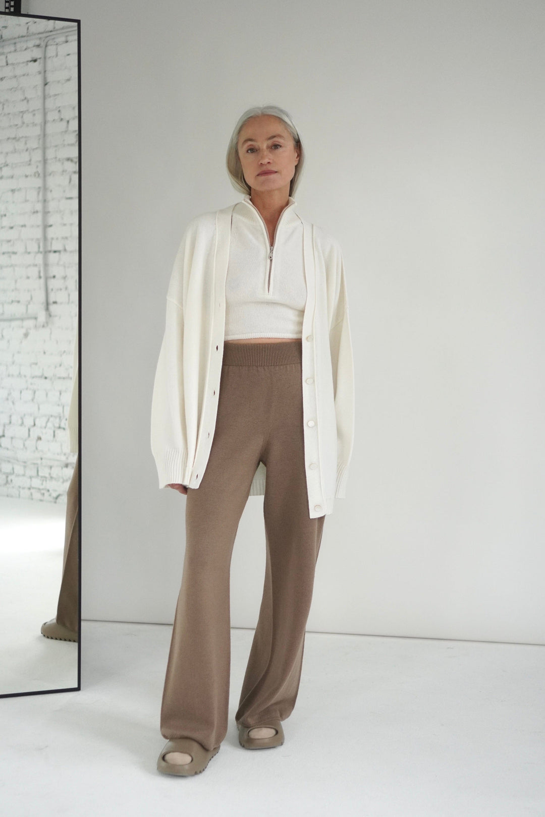 PEARL CASHMERE-MERINO WOOL CROP TOP for lovers and trees