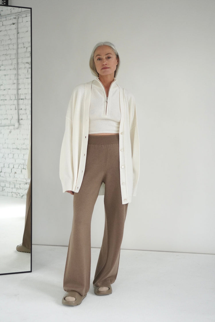 PEARL CASHMERE-MERINO WOOL CROP TOP for lovers and trees