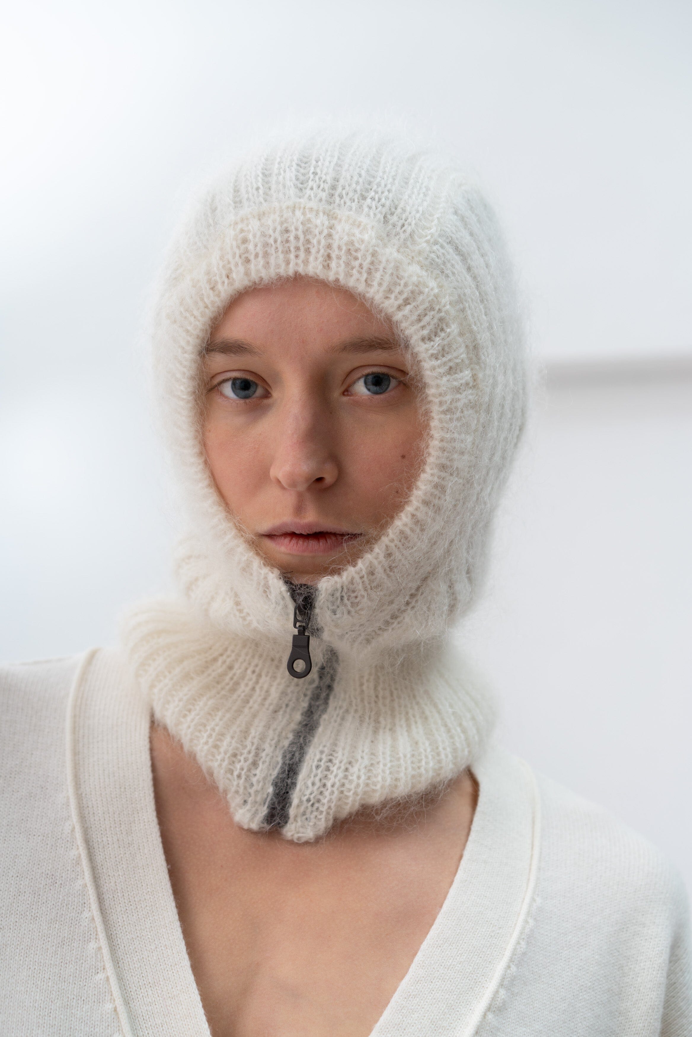 PEARL MOHAIR AND SILK BALACLAVA for lovers and trees 