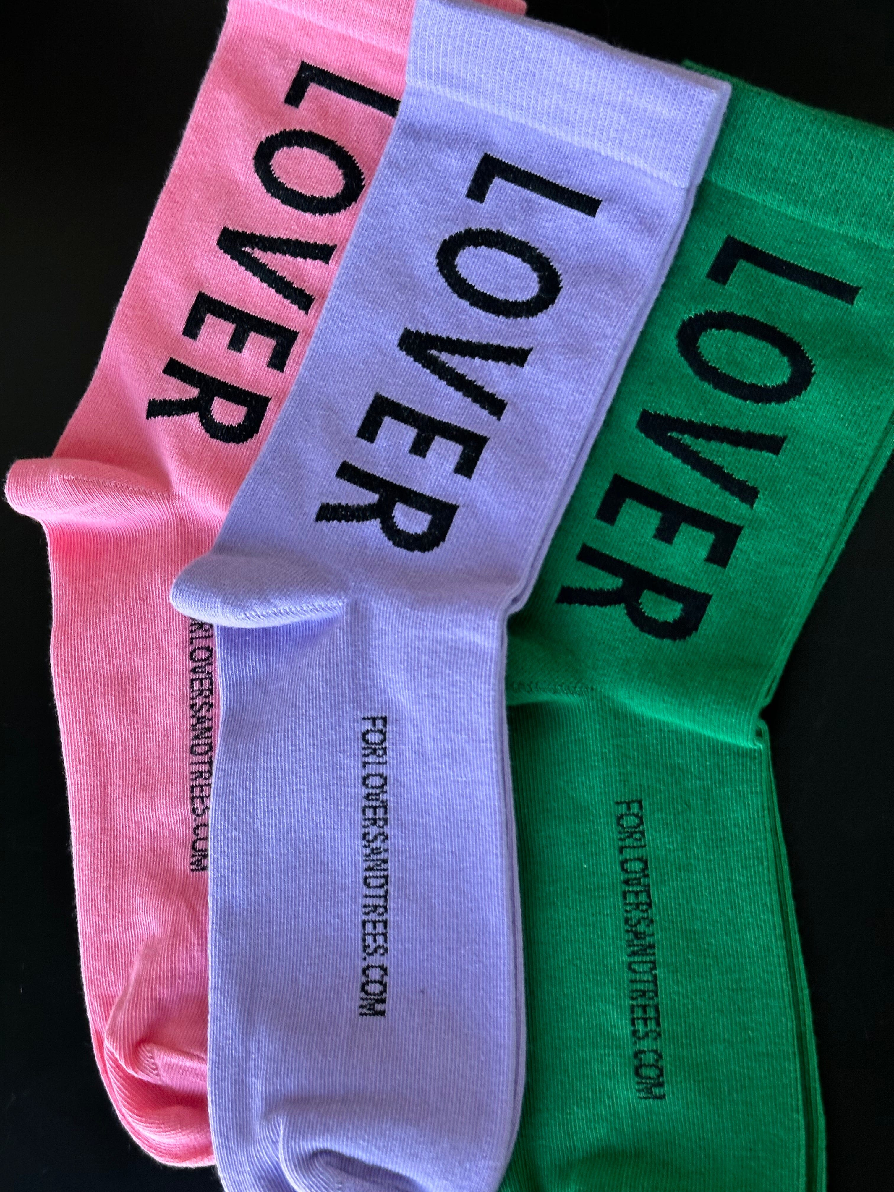 LOVER COTTON SOCKS SET for lovers and trees 