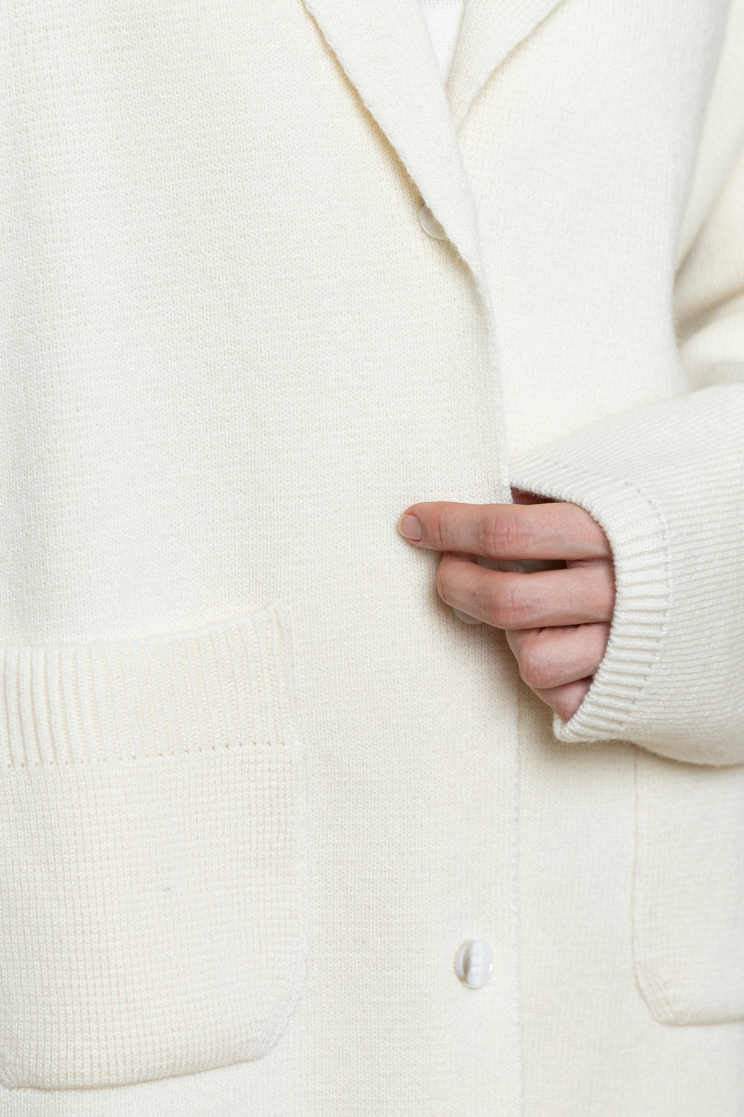 PEARL LAMBSWOOL JACKET CARDIGAN