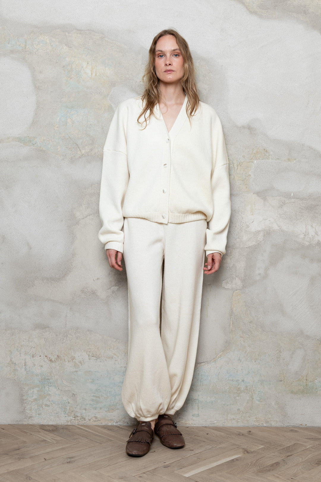PEARL CASHMERE-MERINO WOOL BOMBER JACKET