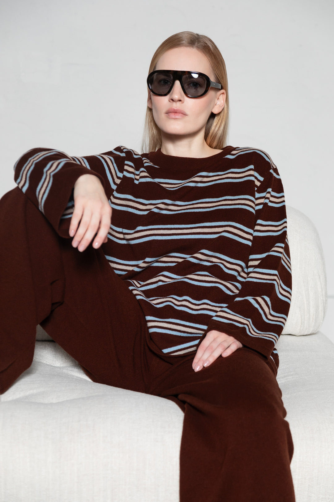 CHOCOLATE LAMBSWOOL TROUSERS