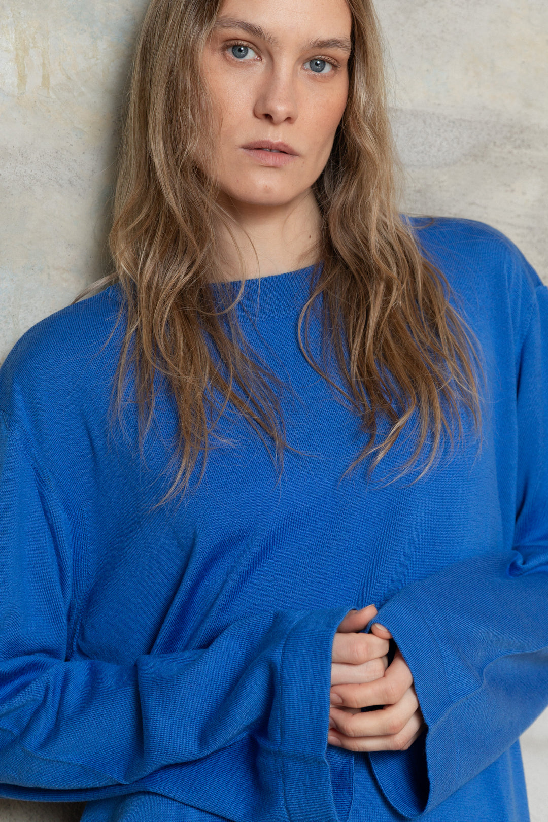 ELECTRIC BLUE EXTRA FINE MERINO WOOL SHIRT