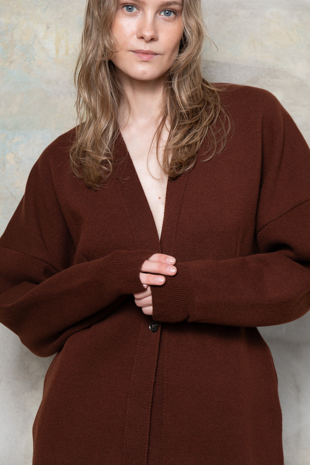 CHOCOLATE LAMBSWOOL JACKET