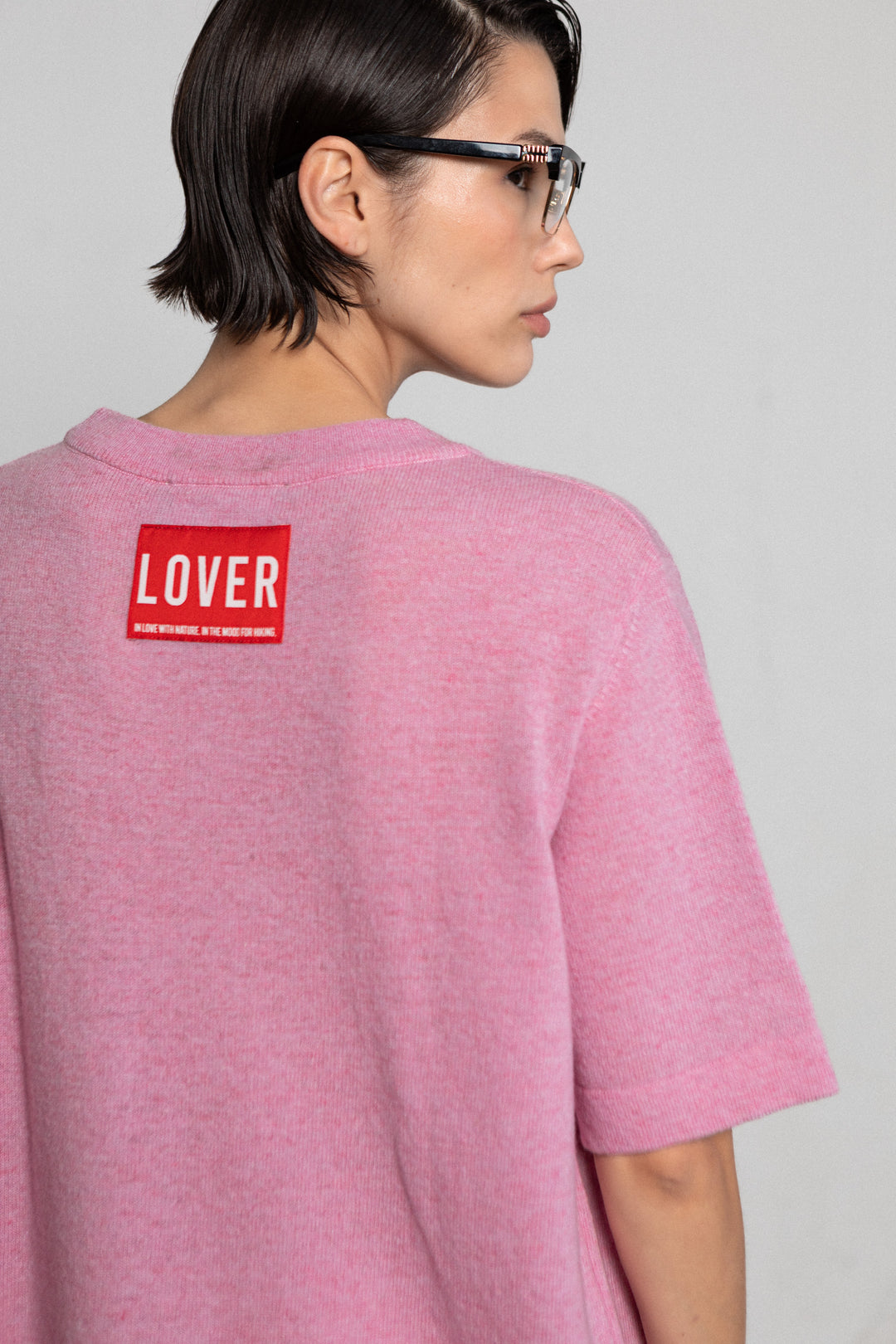 SOFT PINK CASHMERE-MERINO WOOL T-SHIRT