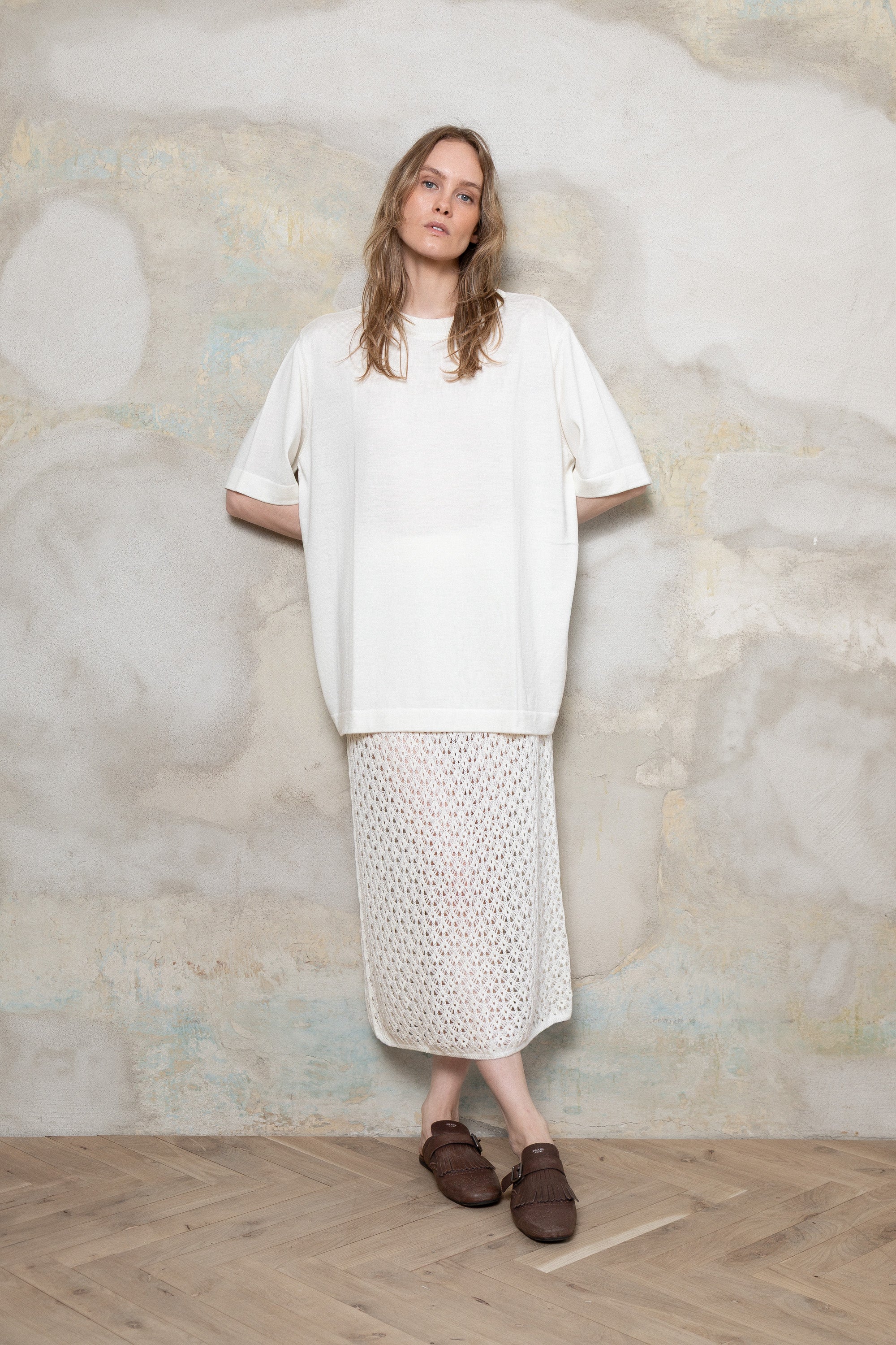 for lovers & trees Pearl Merino Wool T-Shirt - Comfort for