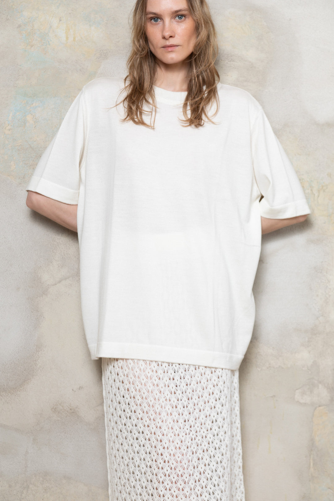 PEARL EXTRA FINE MERINO WOOL T-SHIRT