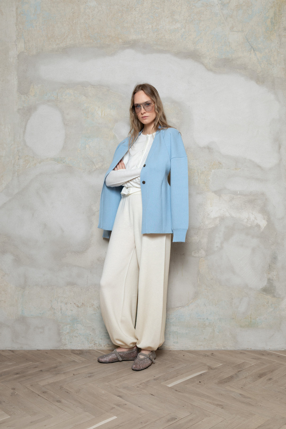 CLOUD BLUE LAMBSWOOL JACKET