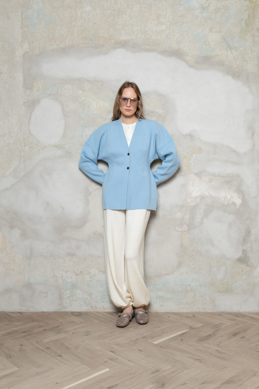 CLOUD BLUE LAMBSWOOL JACKET