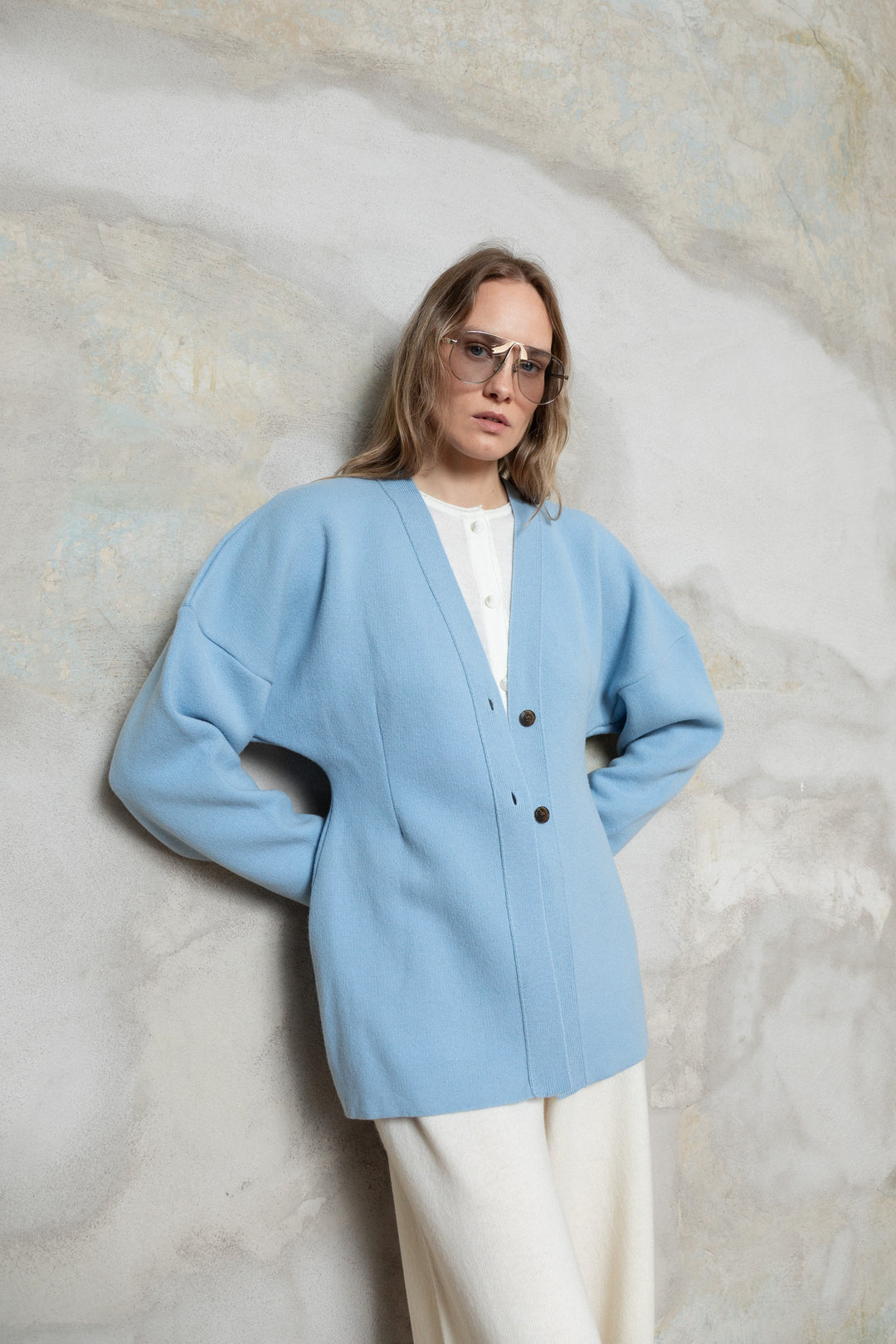 CLOUD BLUE LAMBSWOOL JACKET