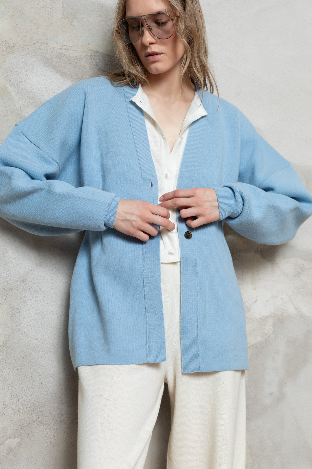 CLOUD BLUE LAMBSWOOL JACKET