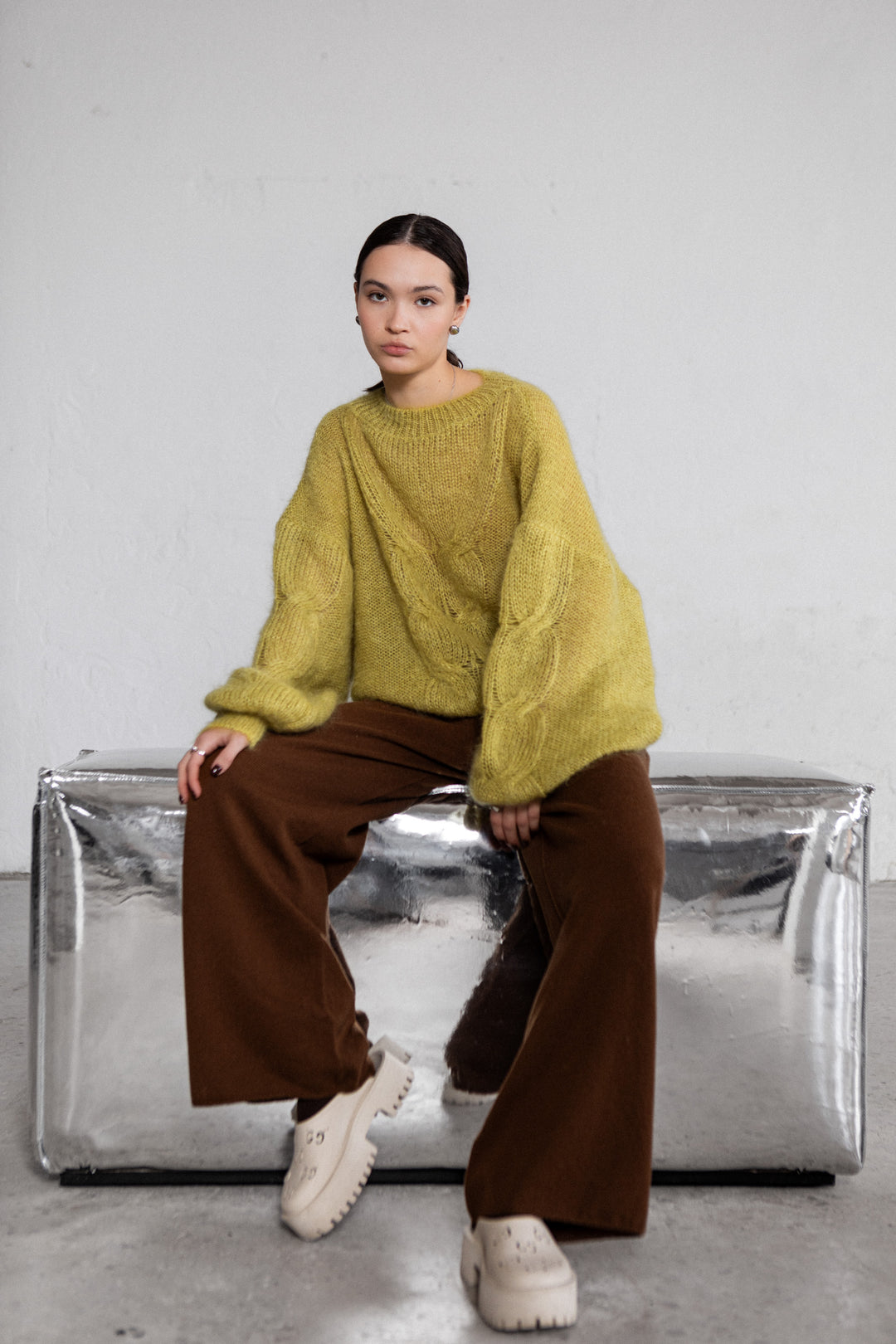 TERRACOTTA LAMBSWOOL TROUSERS