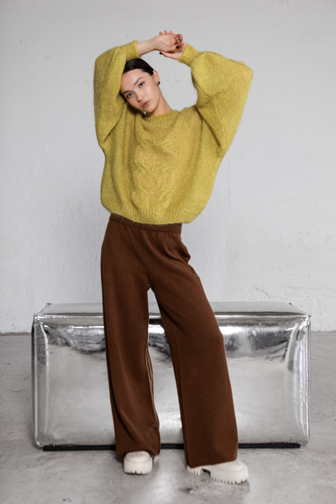 TERRACOTTA LAMBSWOOL TROUSERS