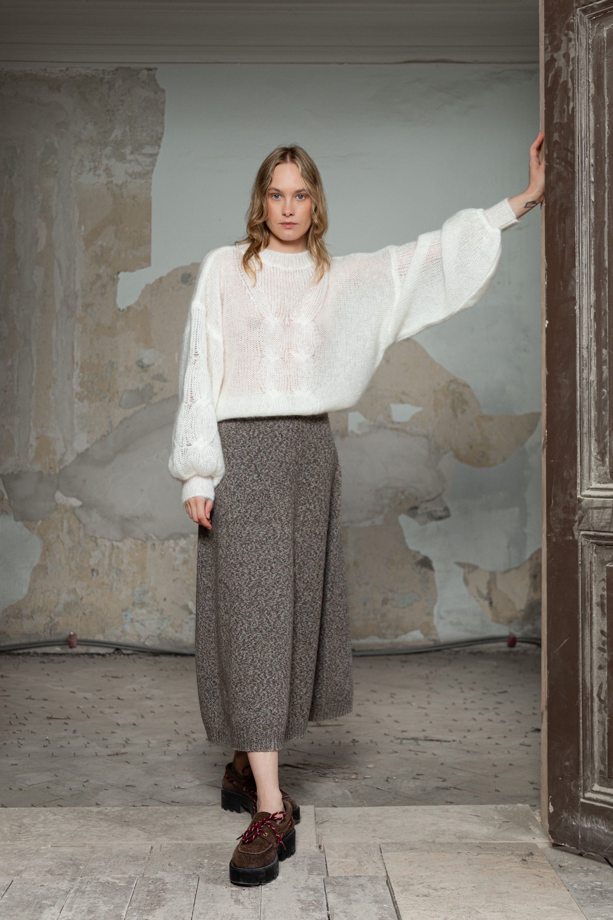 トップス Share Spirit Mohair Ds Knit Python SAINT Mxxxxxx Mohair Cardigan in Brown | SVD USA