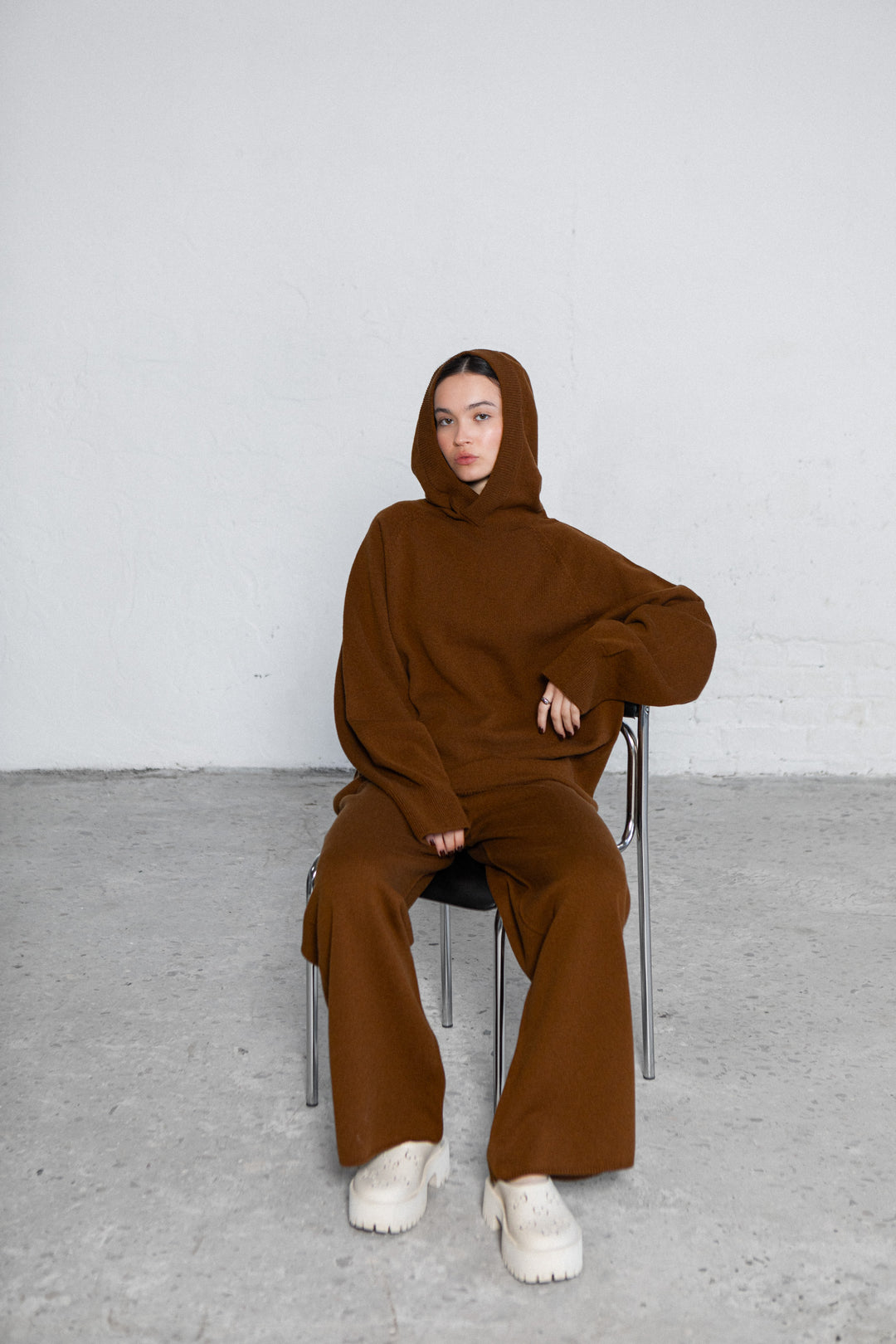 TERRACOTTA LAMBSWOOL HOODIE