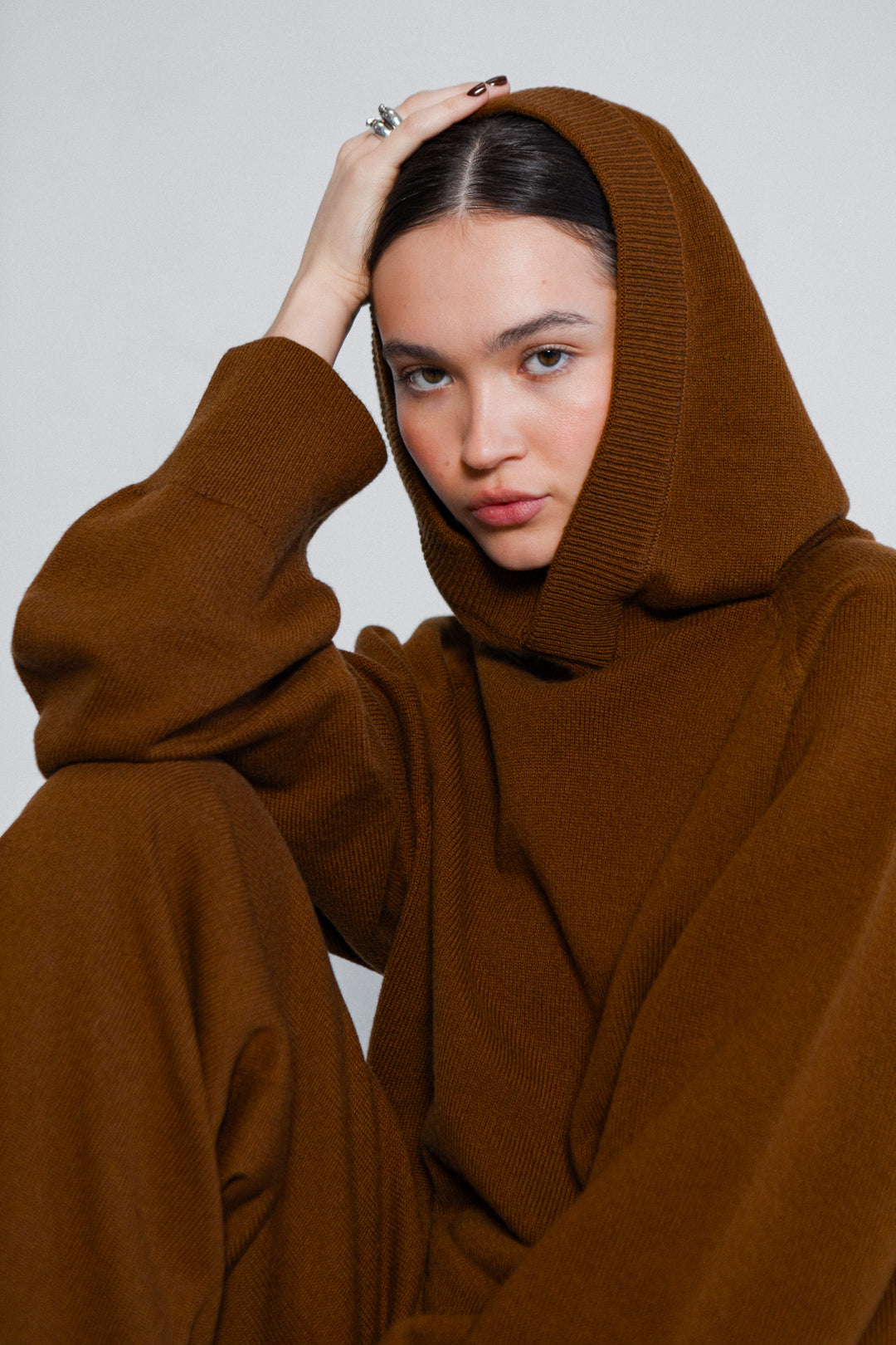 TERRACOTTA LAMBSWOOL HOODIE