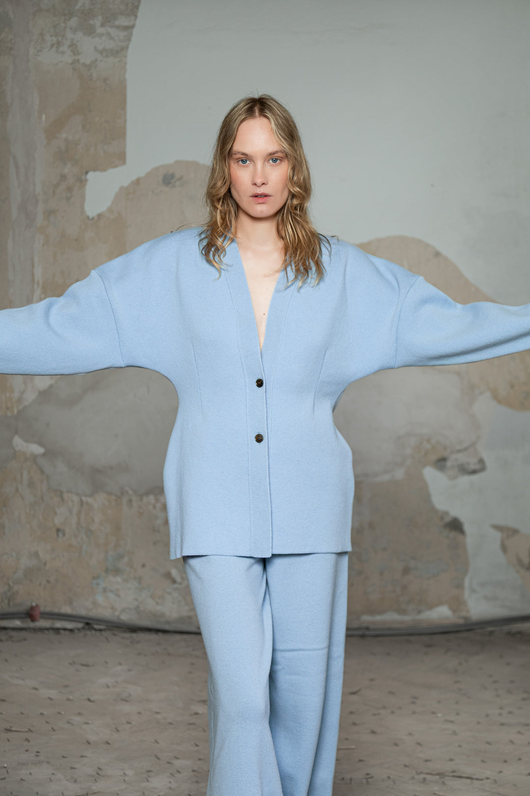 CLOUD BLUE LAMBSWOOL JACKET