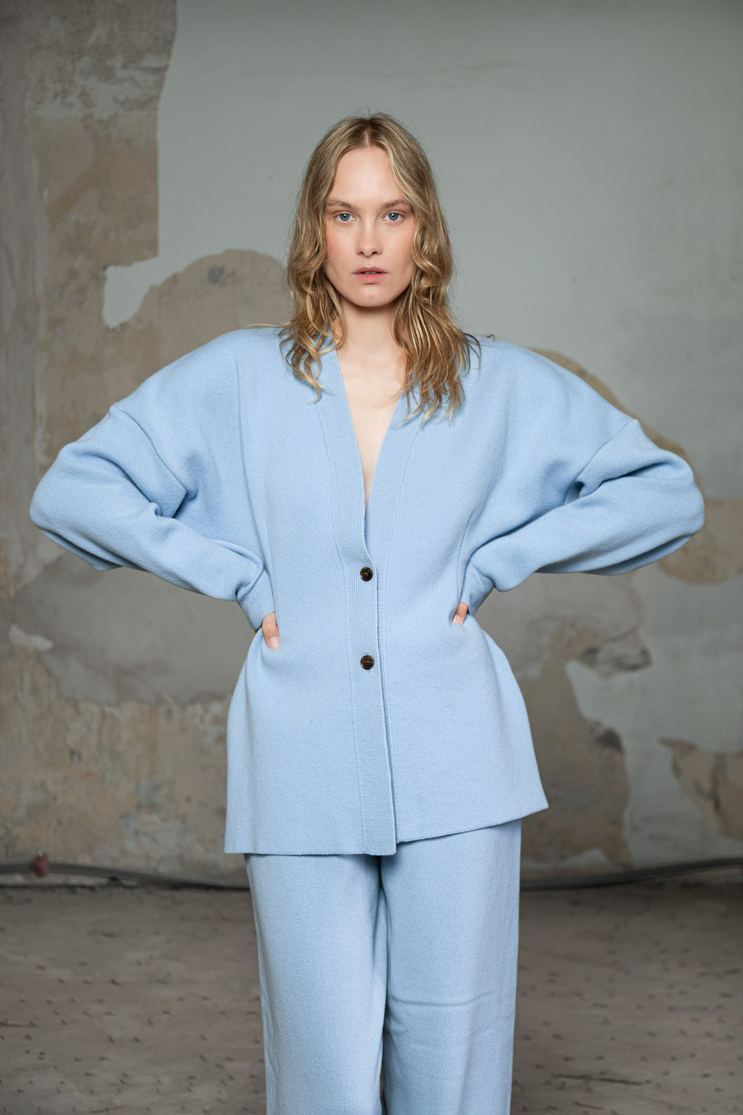 CLOUD BLUE LAMBSWOOL JACKET