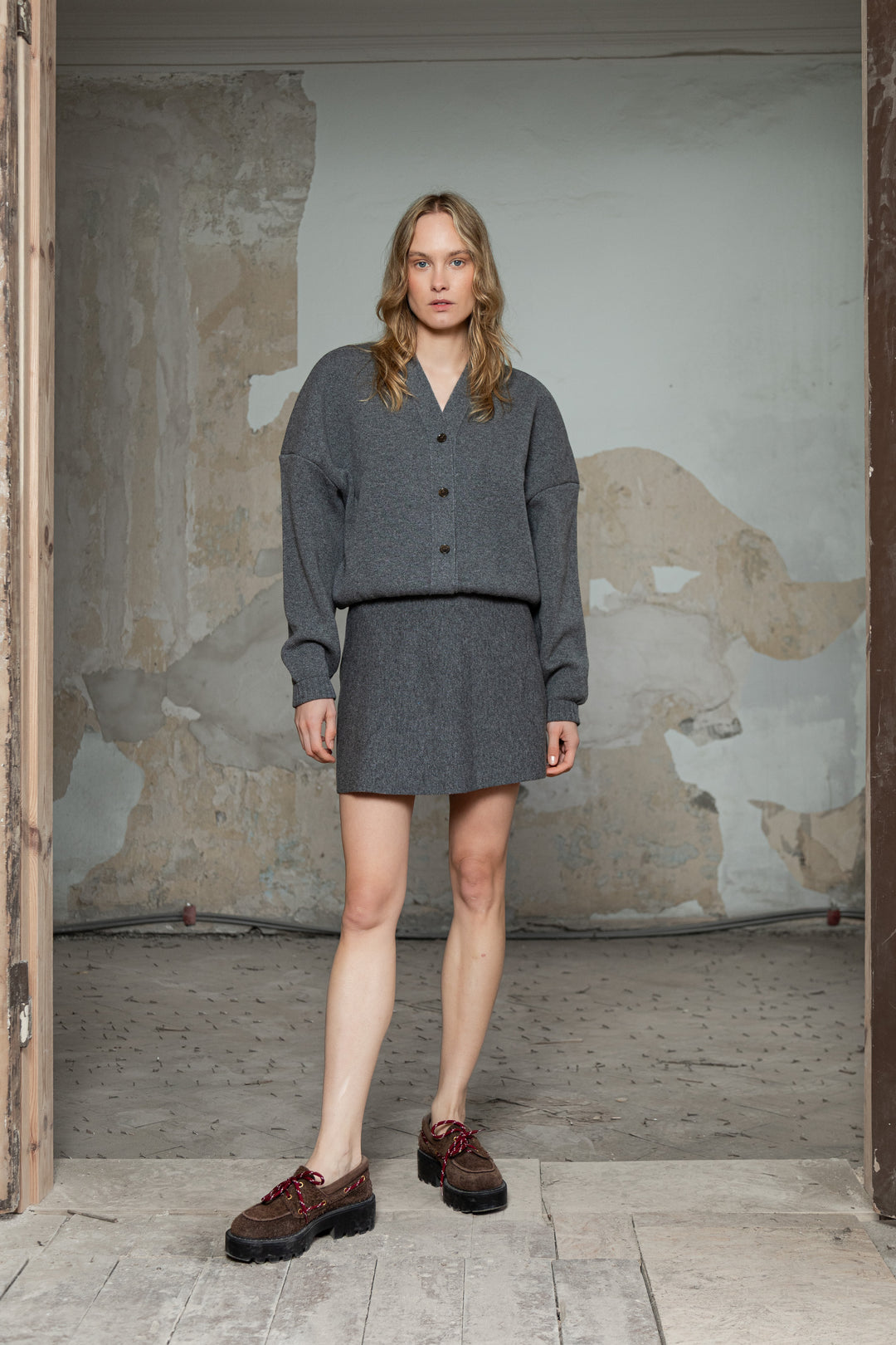 DARK GREY MINI SKIRT
