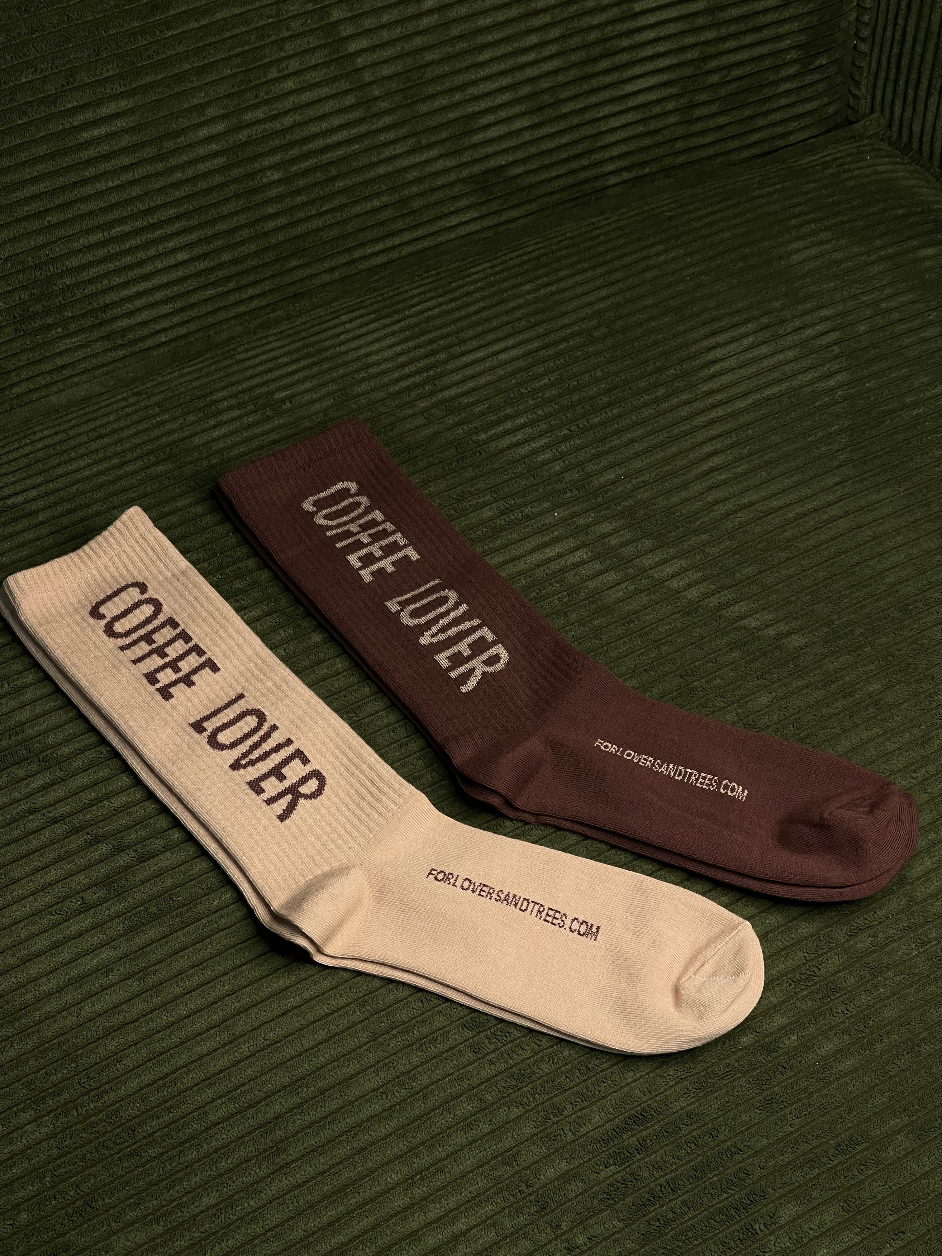 COFFEE LOVER COTTON SOCKS SET for lovers and trees 
