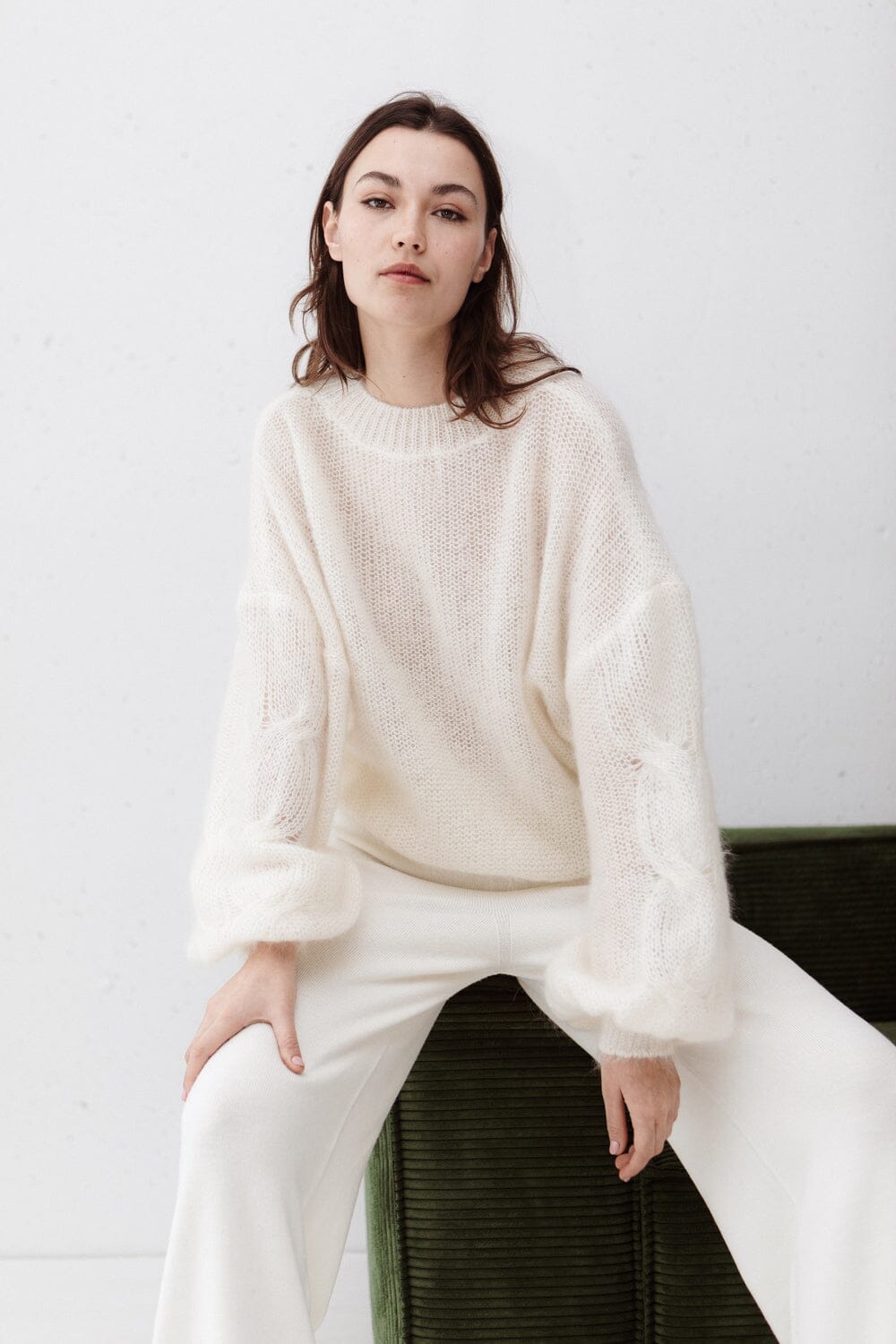 PEARL MOHAIR AND SILK SWEATER for lovers and trees 