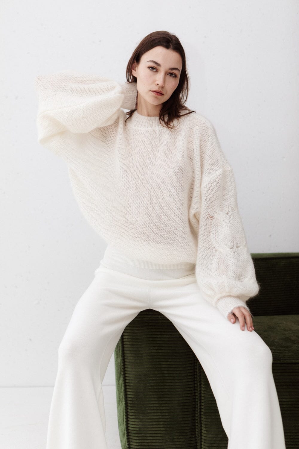 PEARL MOHAIR AND SILK SWEATER for lovers and trees 