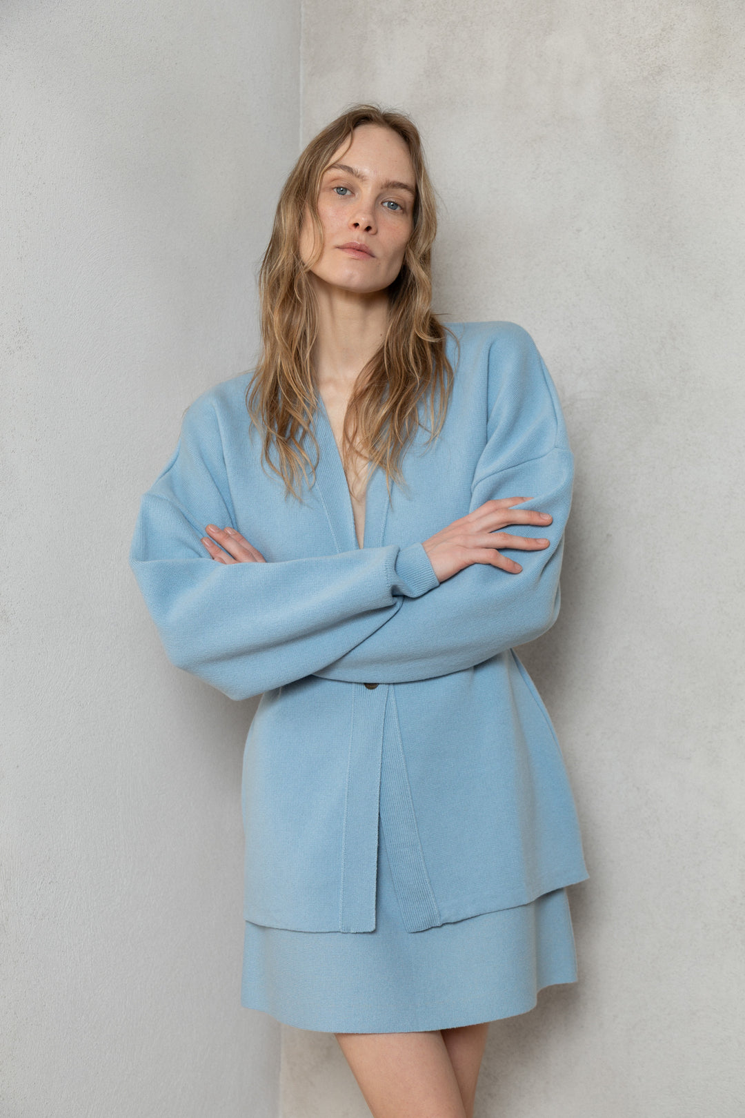 CLOUD BLUE LAMBSWOOL JACKET