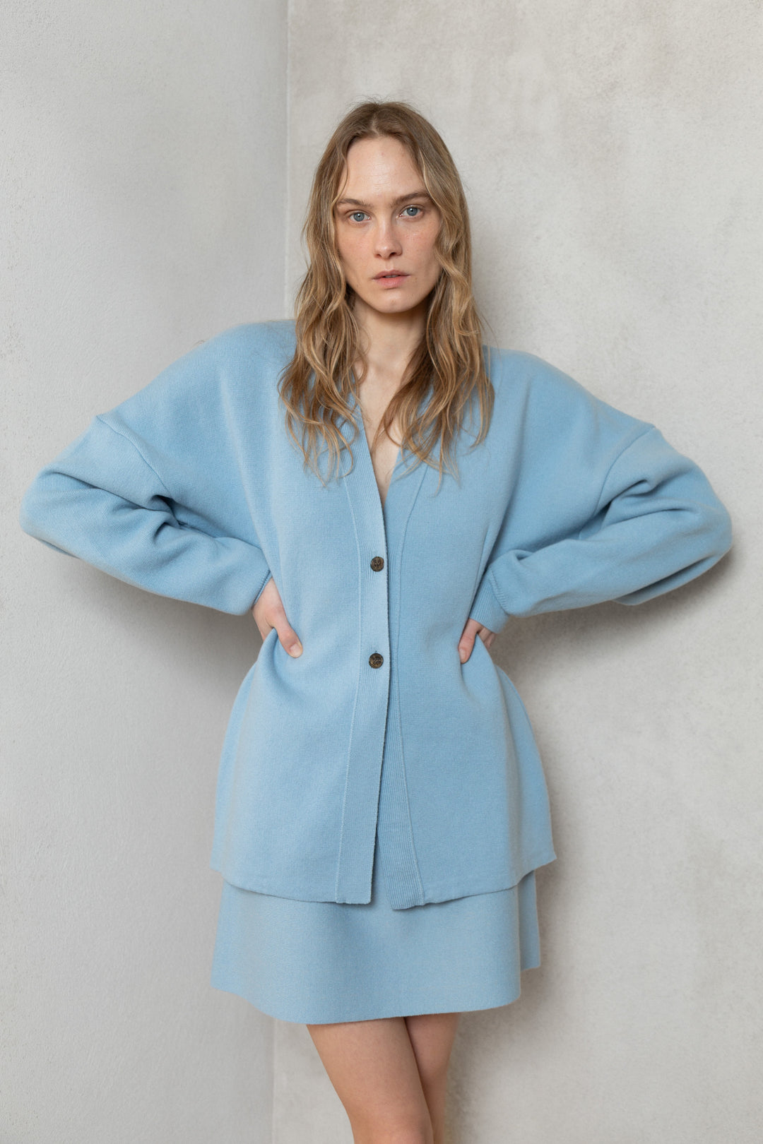 CLOUD BLUE LAMBSWOOL JACKET