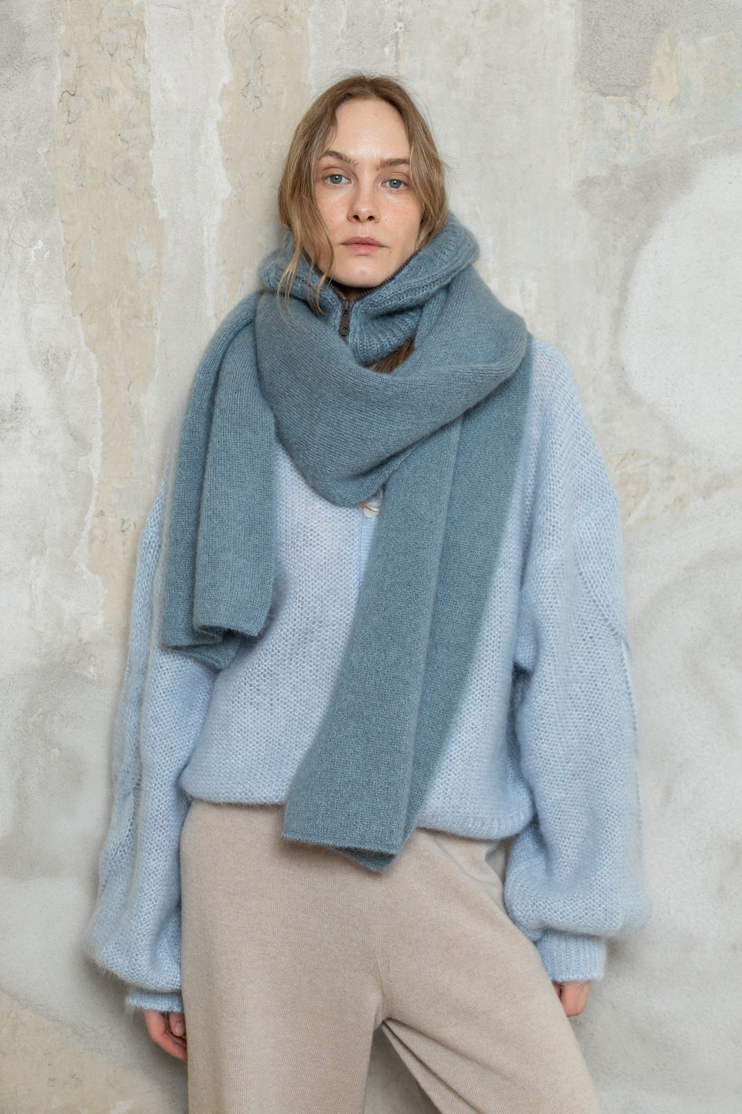 MOHAIR AND SILK SCARF