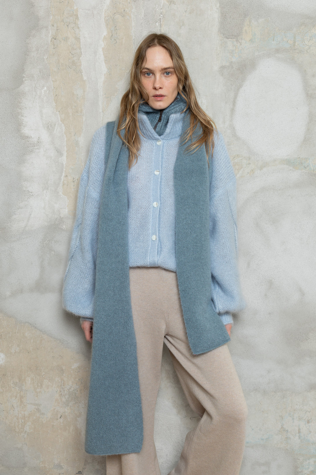 MOHAIR AND SILK SCARF