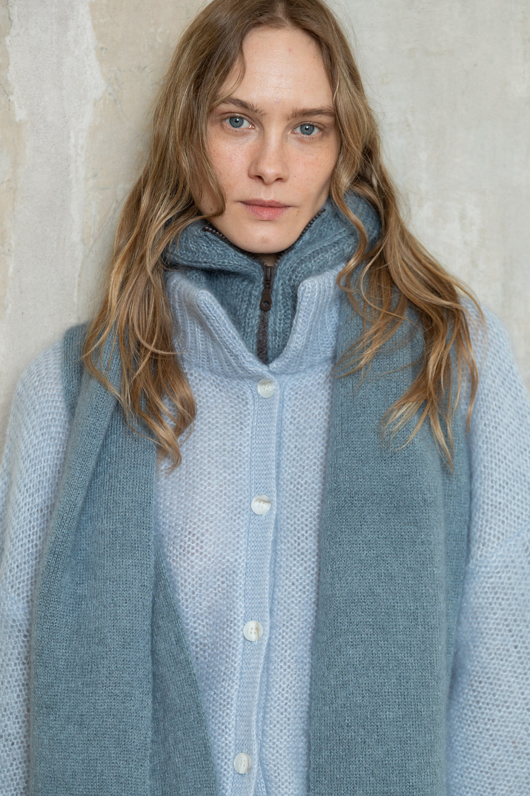 MOHAIR AND SILK SCARF