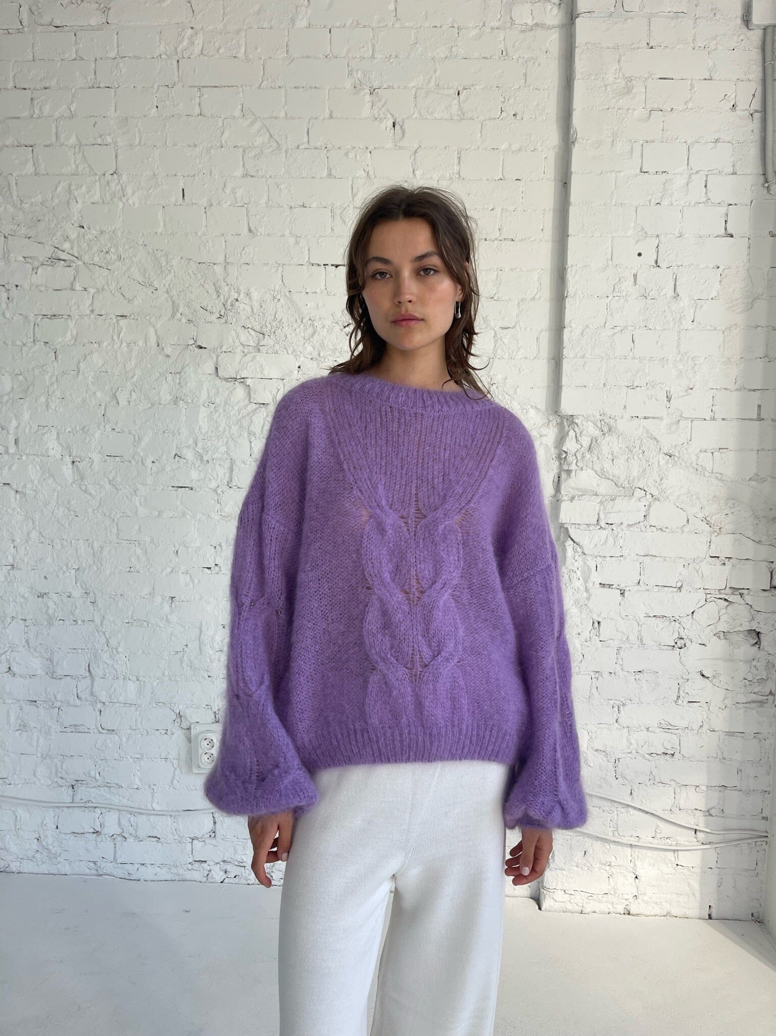 LILAC MOHAIR AND SILK SWEATER for lovers and trees 
