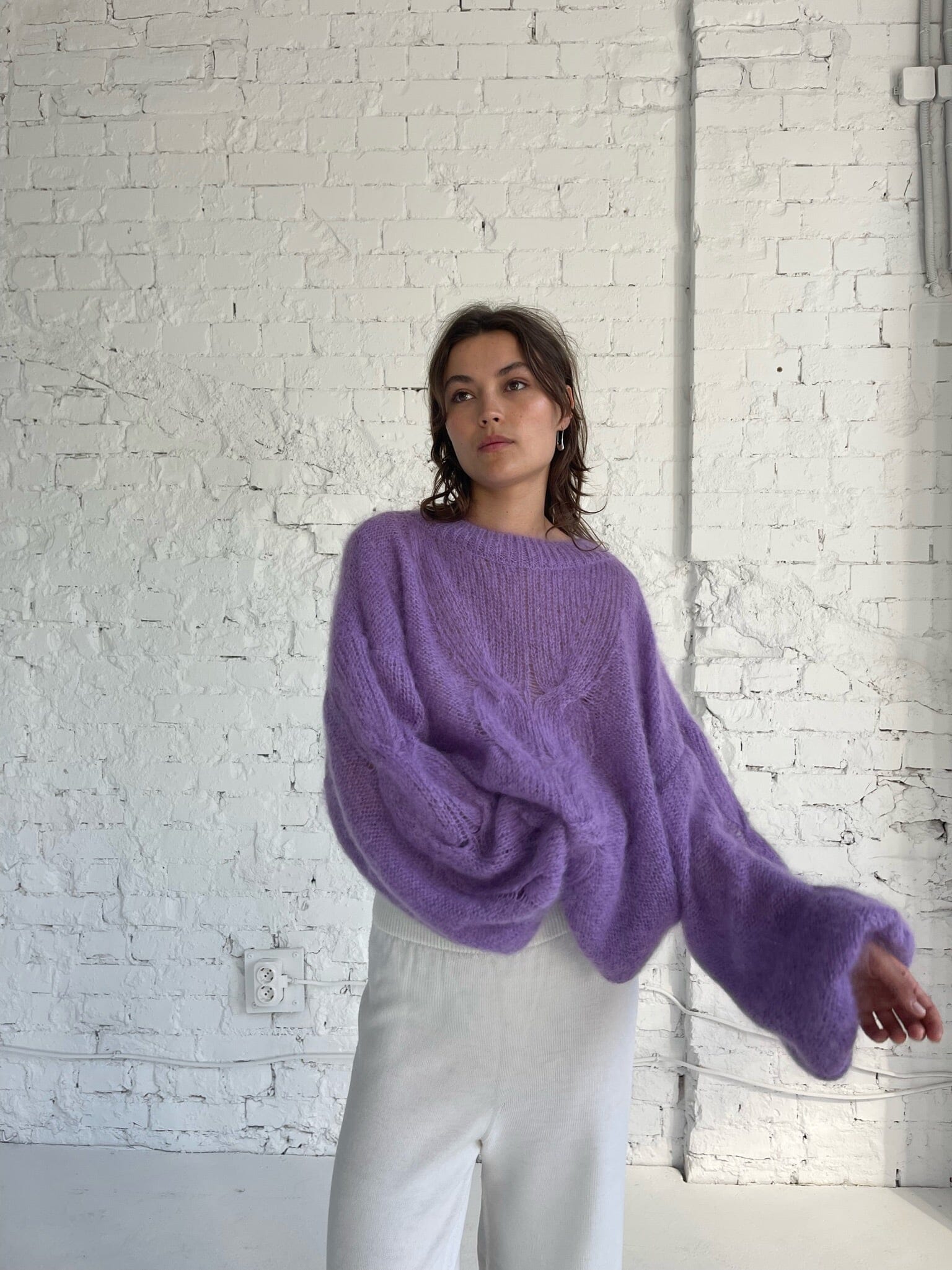 LILAC MOHAIR AND SILK SWEATER for lovers and trees 