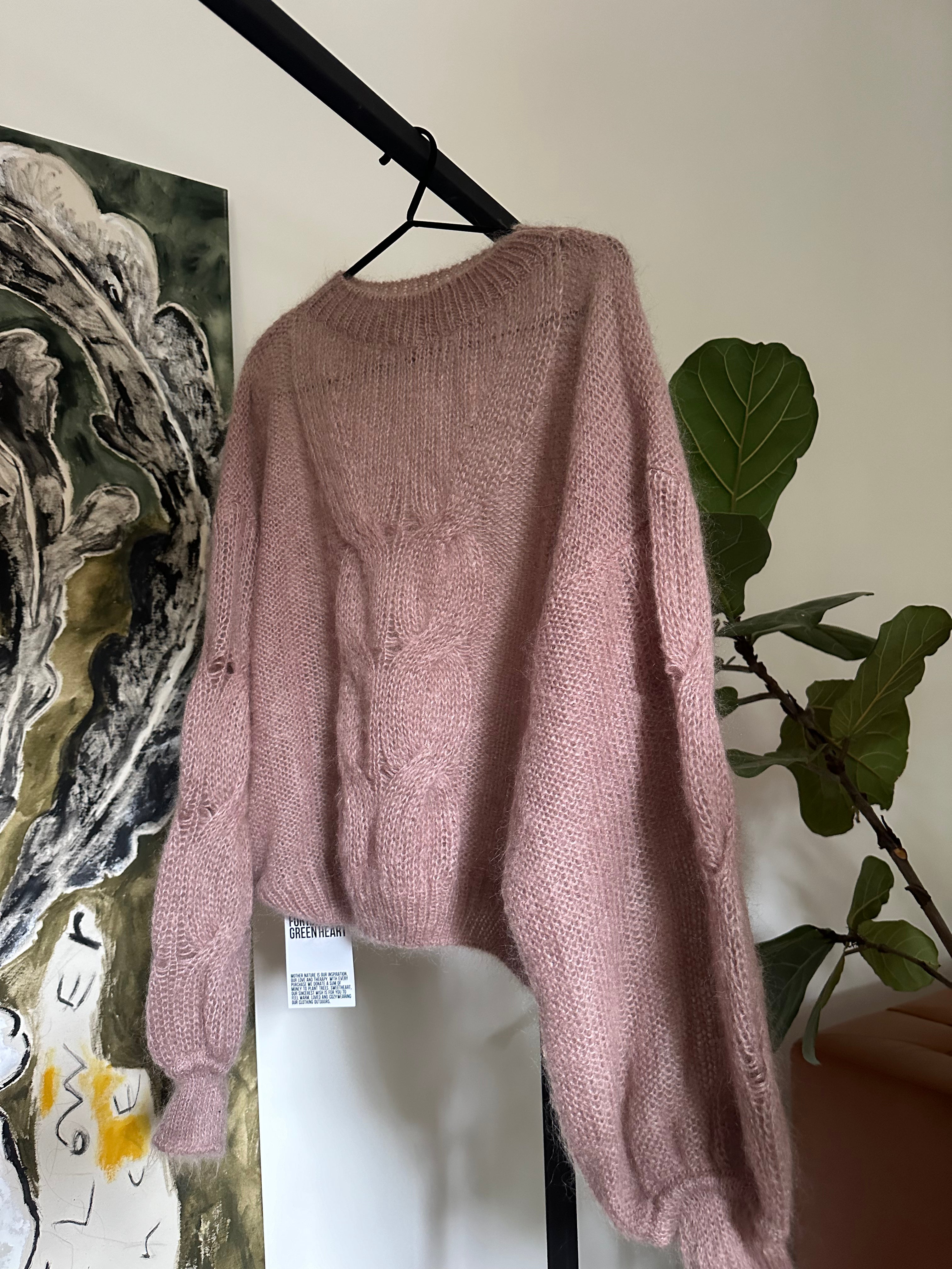 TERRACOTTA MOHAIR AND SILK SWEATER for lovers and trees 