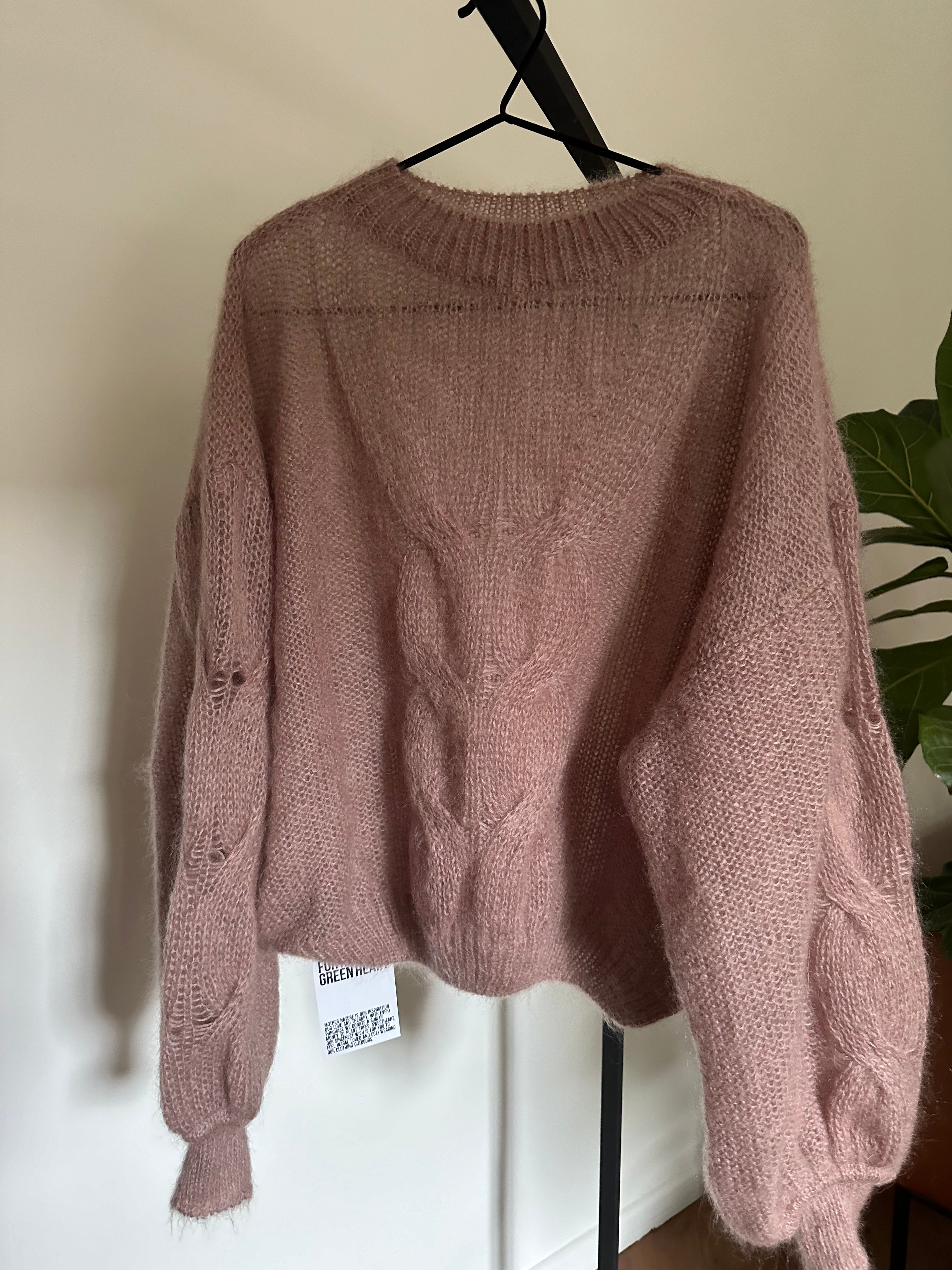 TERRACOTTA MOHAIR AND SILK SWEATER for lovers and trees 