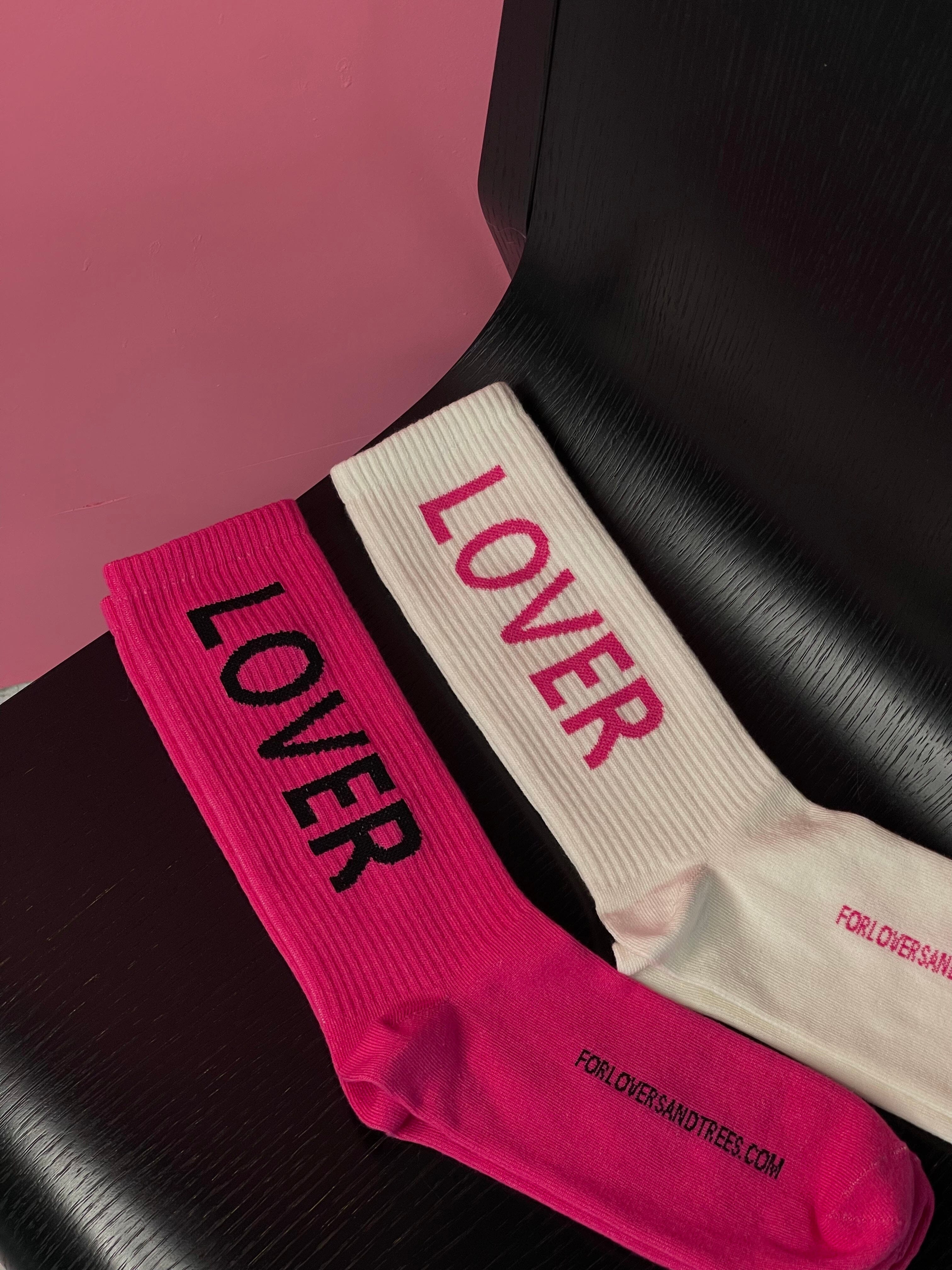 PINK LOVER COTTON SOCKS SET for lovers and trees 