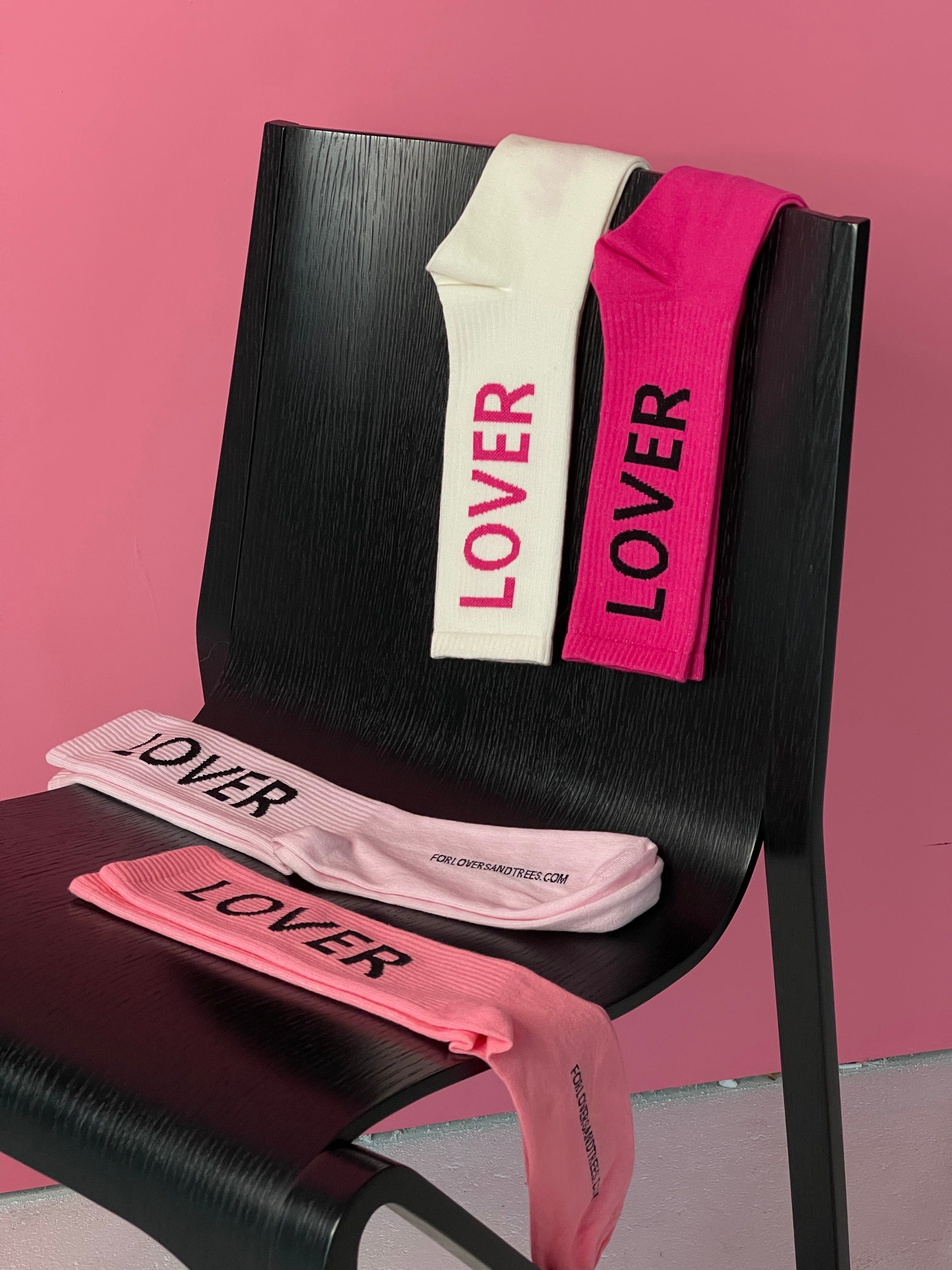 PINK LOVER COTTON SOCKS SET for lovers and trees 