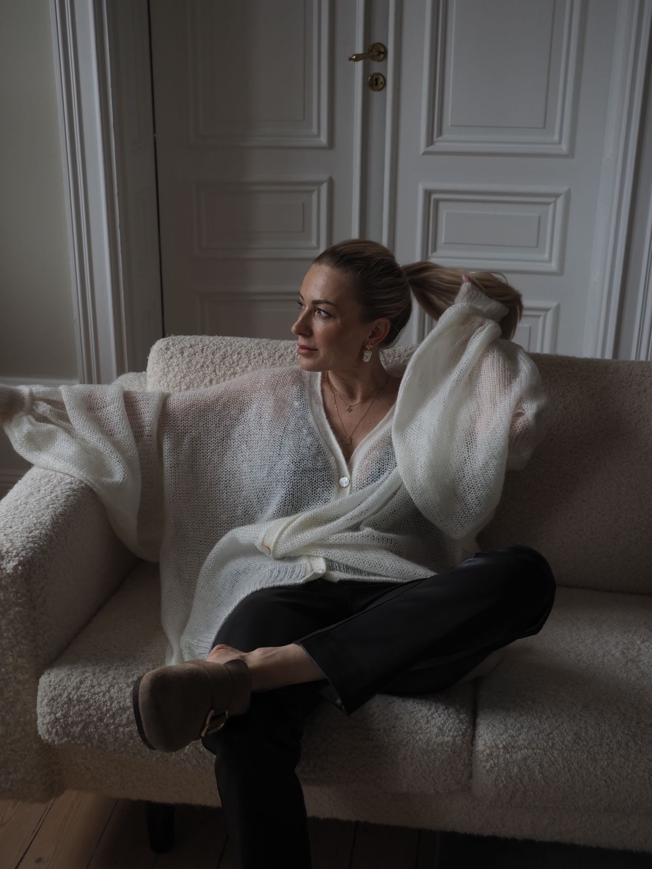 The Most Wanted Knit - Pearl mohair and Silk Cardigan – for The Most Wanted Knit - Pearl mohair and Silk Cardigan – for