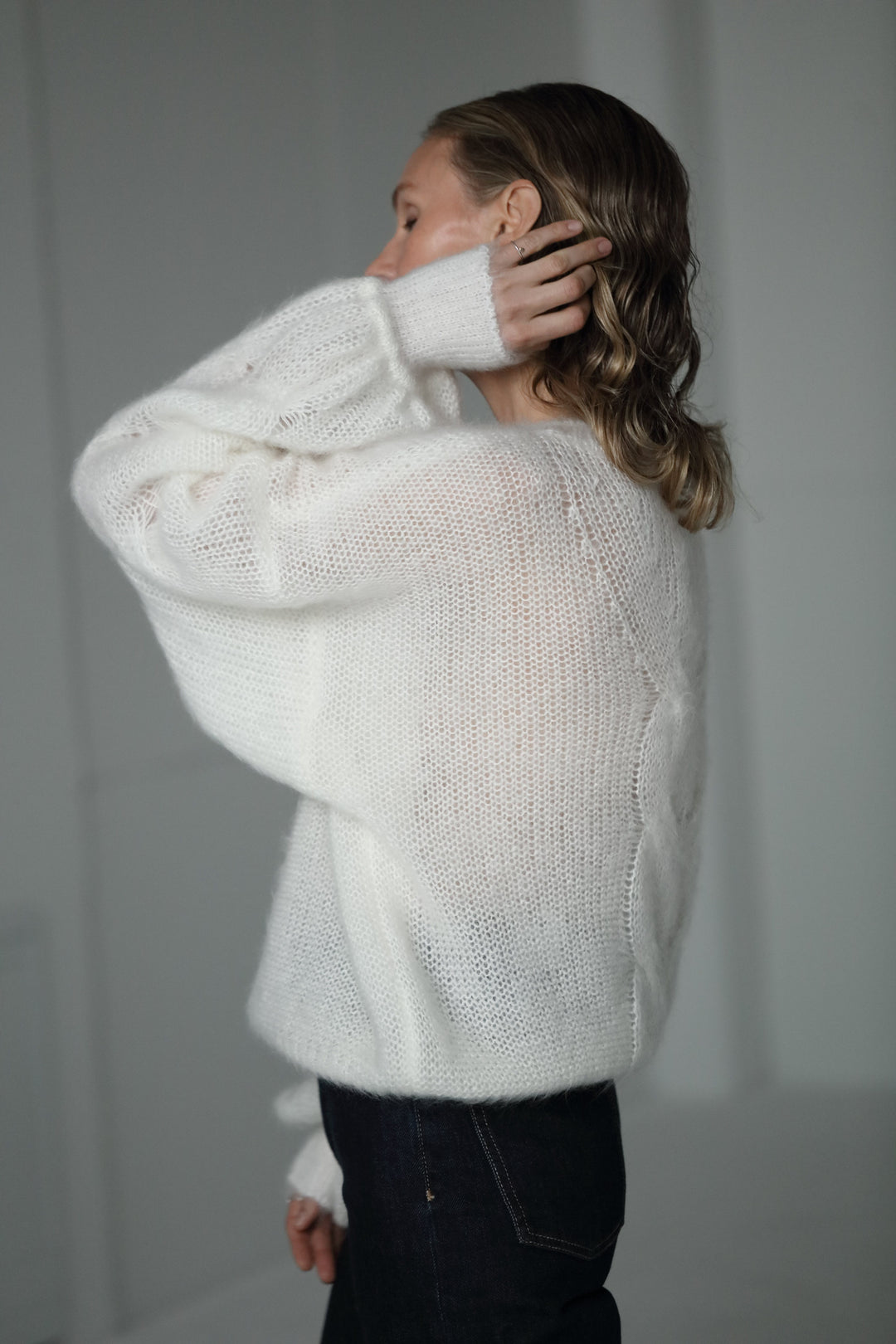 PEARL MOHAIR AND SILK SWEATER for lovers and trees 