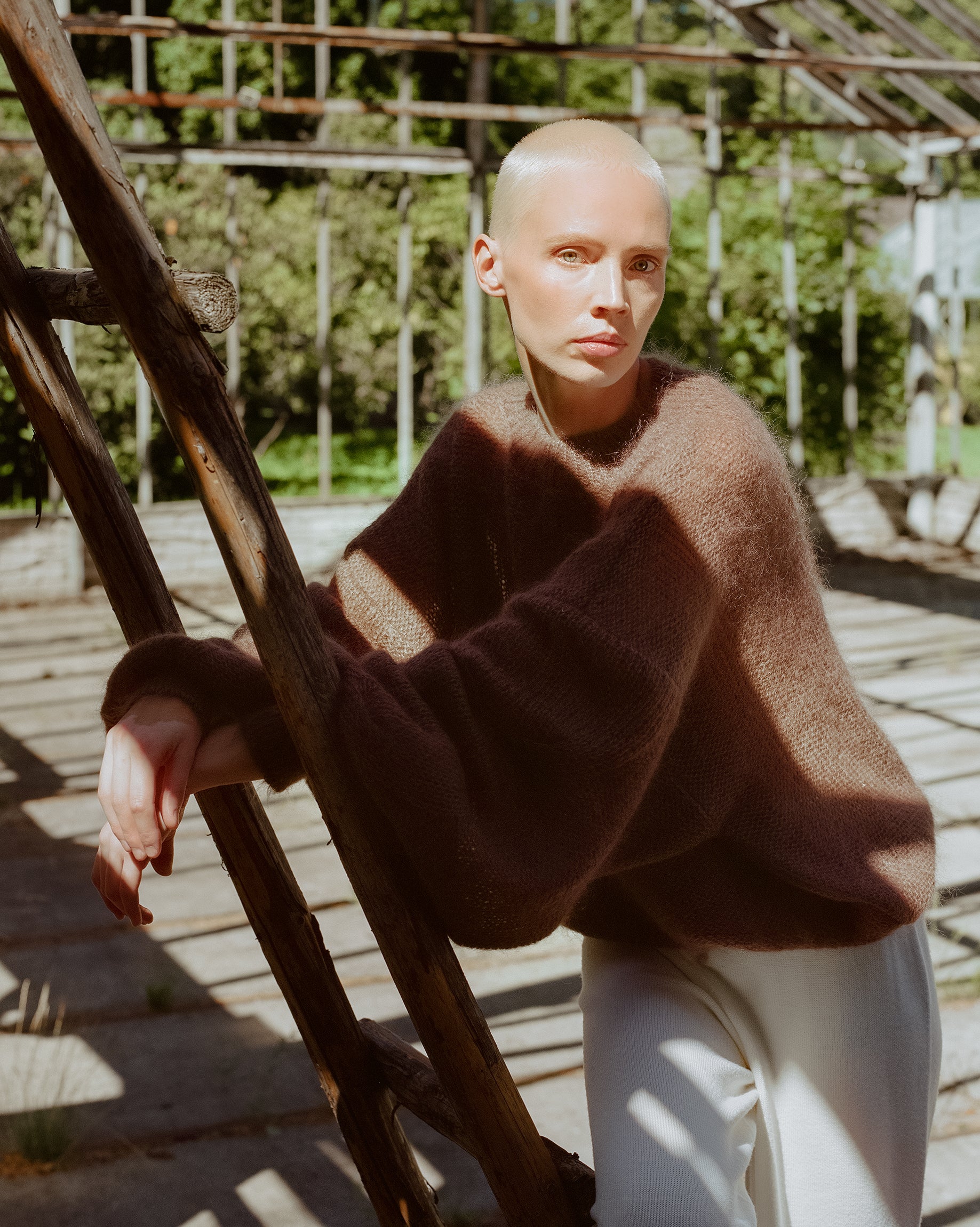 COCOA MOHAIR AND SILK SWEATER for lovers and trees 