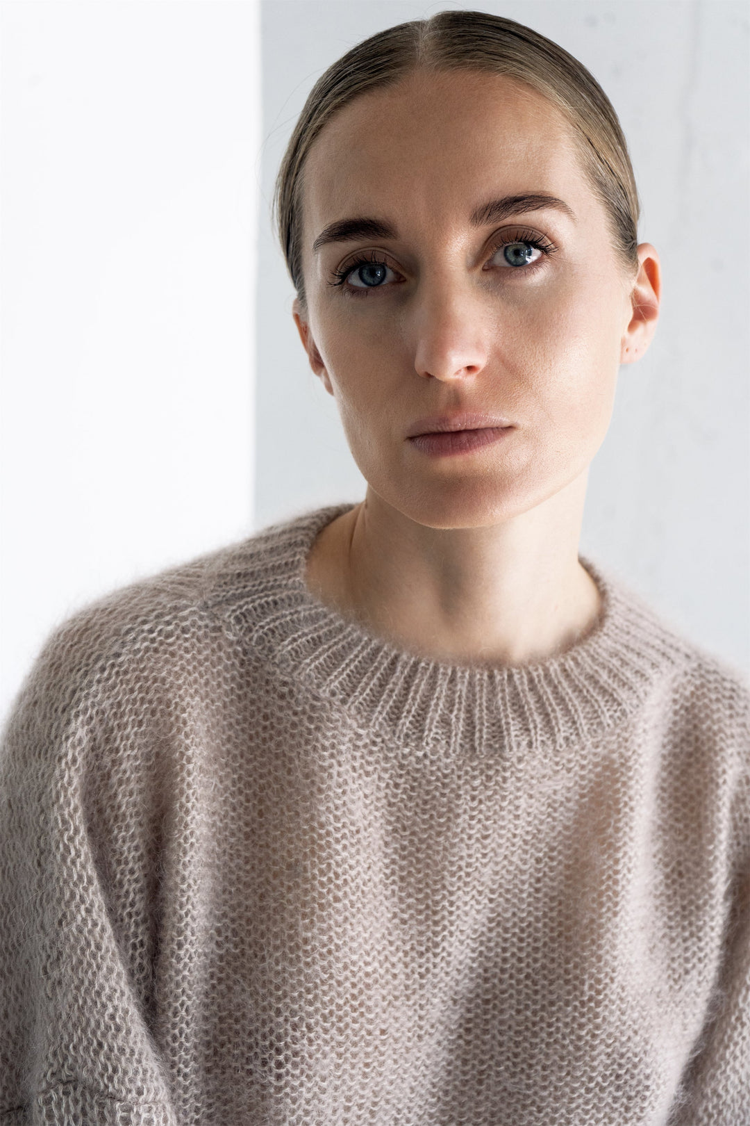SAND MOHAIR AND SILK SWEATER for lovers and trees 