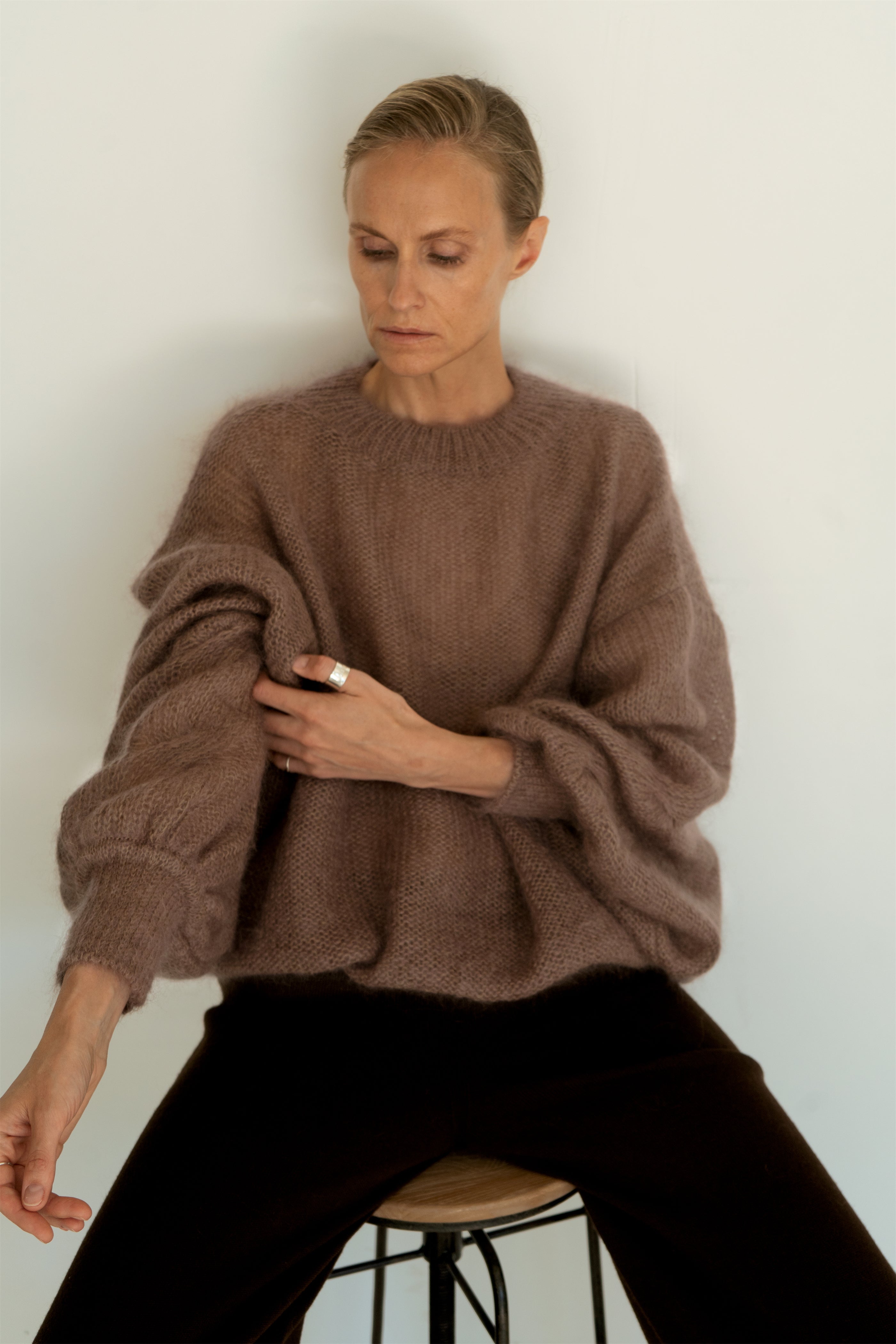 COCOA MOHAIR AND SILK SWEATER for lovers and trees 